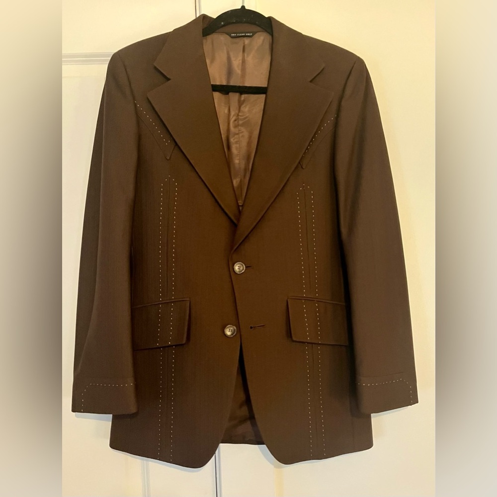 H Bar C Dark Brown Western Suit - Size 38